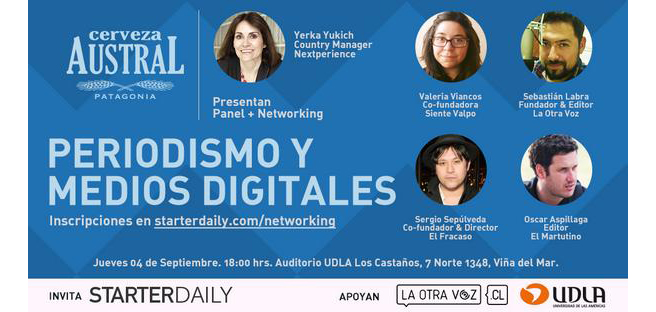 Afiche Panel periodismo y medios digitales