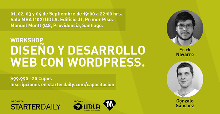 Afiche Workshop Desarrollo WP