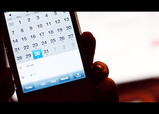 Calendario de un smartphone