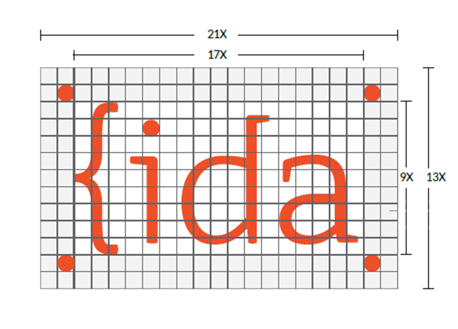 Logo de IDA con sus dimensiones en pixeles