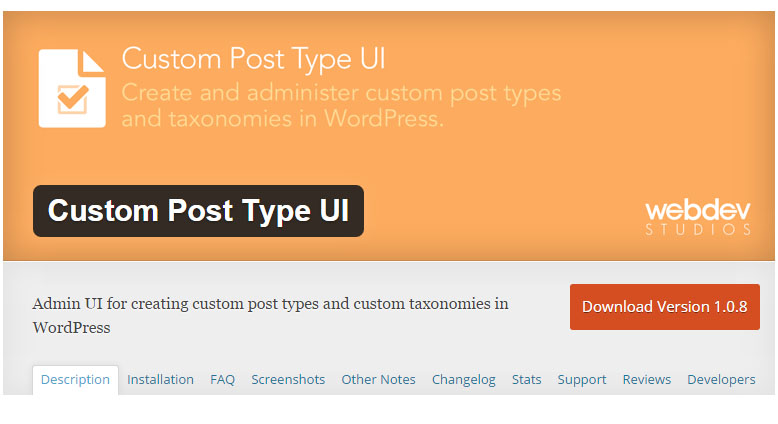 Custom Post Type UI Plugin