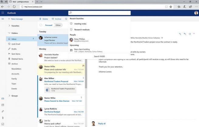 Outlook UX Office 365