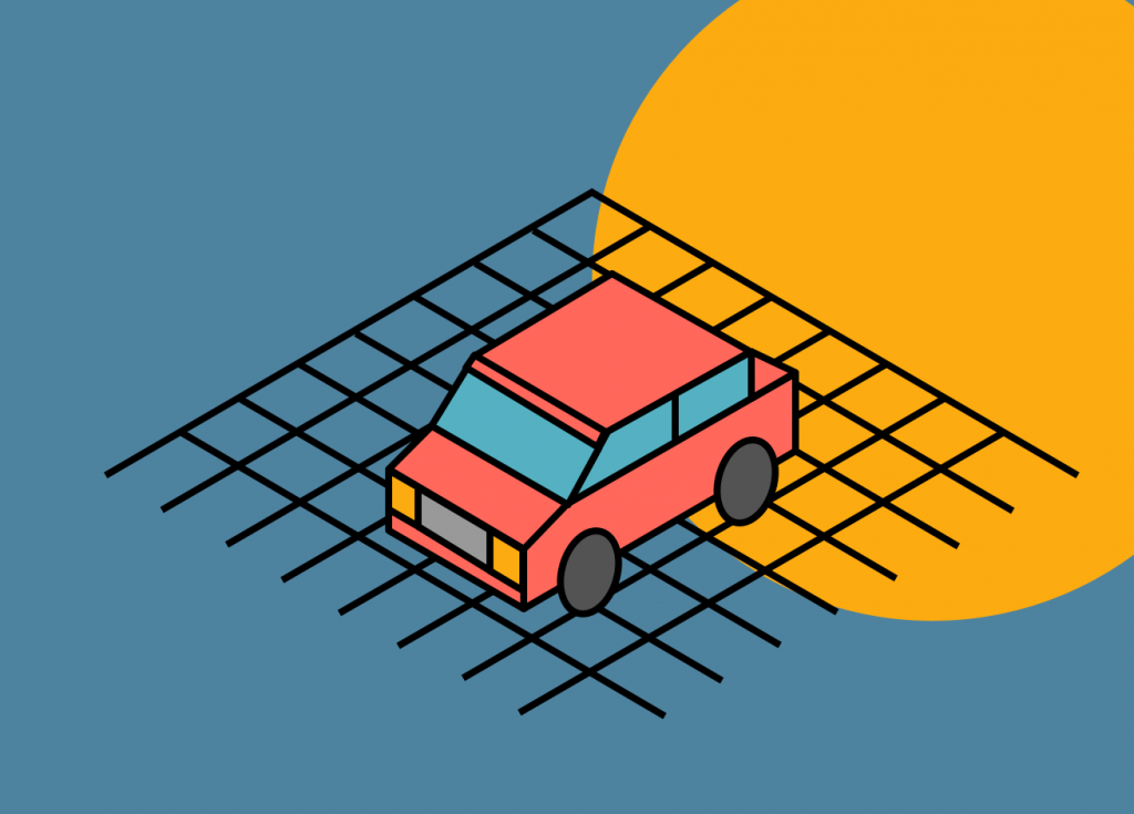 Ilustración sobre "Ciudad y movilidad urbana como servicio"