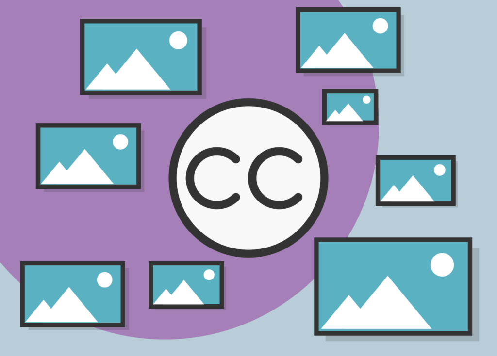 Imágenes al rededor de el símbolo de creative commons.