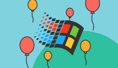Imagen de Windows 95 está de cumpleaños