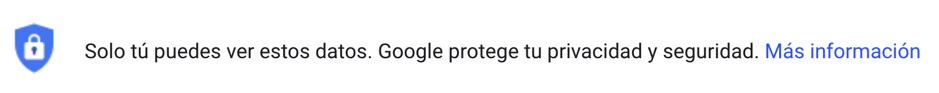 Mensaje de Google Pay: “Google protege tu privacidad y seguridad”.