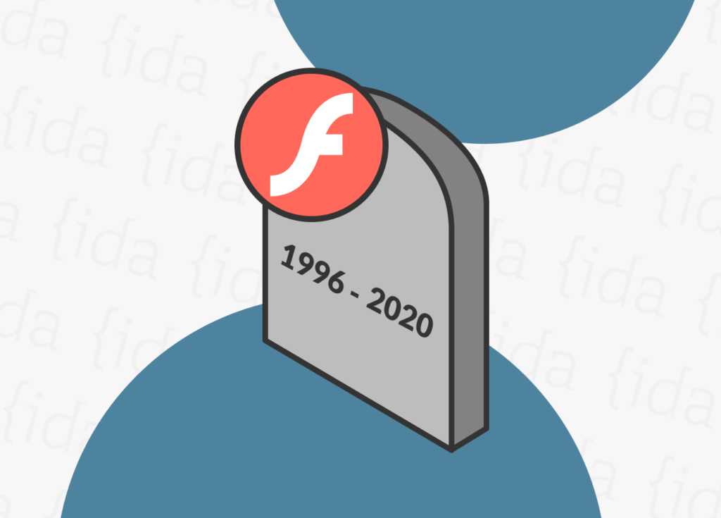 Lapida de Adobe Flash Player (1996-2020).