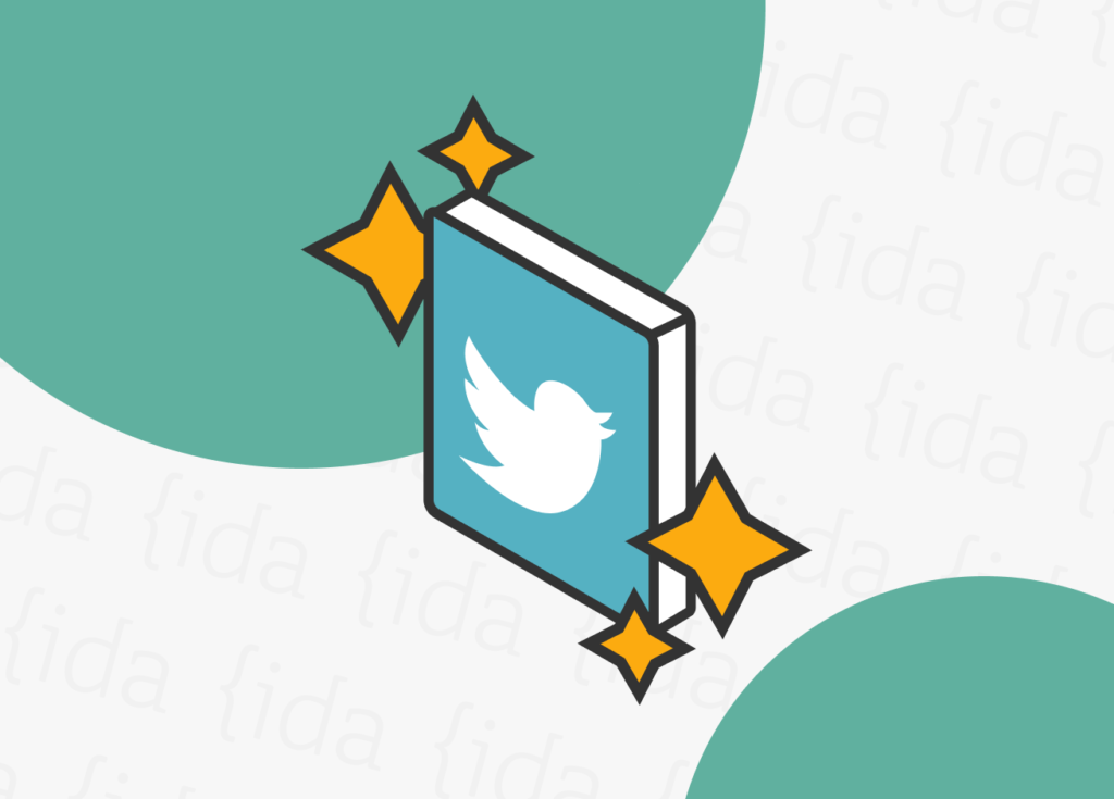 Logo de Twitter con brillos a su alrededor