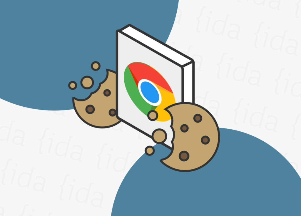 Logo de Google junto a cookies, las cuales se eliminarán para evitar el seguimiento de usuarios.