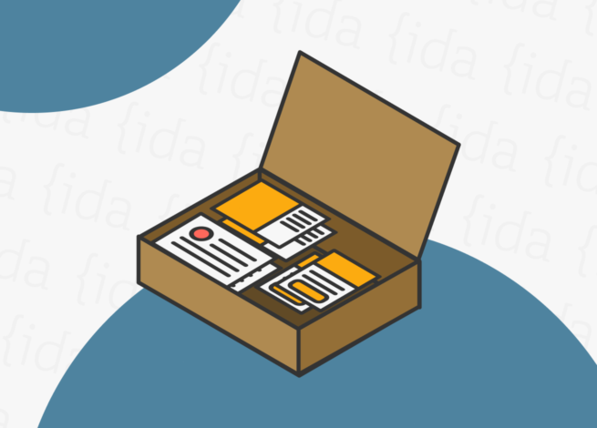 Caja de herramientas con interfaces de diseño en su interior, lo que hace referencia a un Kit UI.