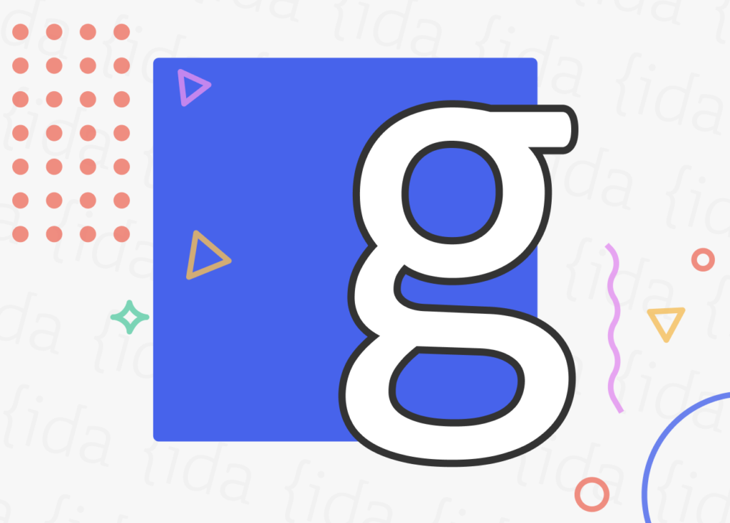 Una letra "g" con la tipografía calibri