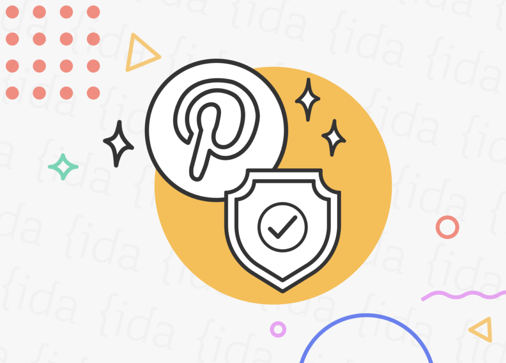 Logo de Pinterest con una medalla que hace referencia a su certificación.