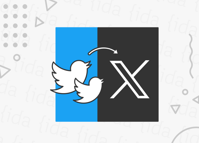 cambio del logo de Twitter del pájaro azul a una "𝕏".