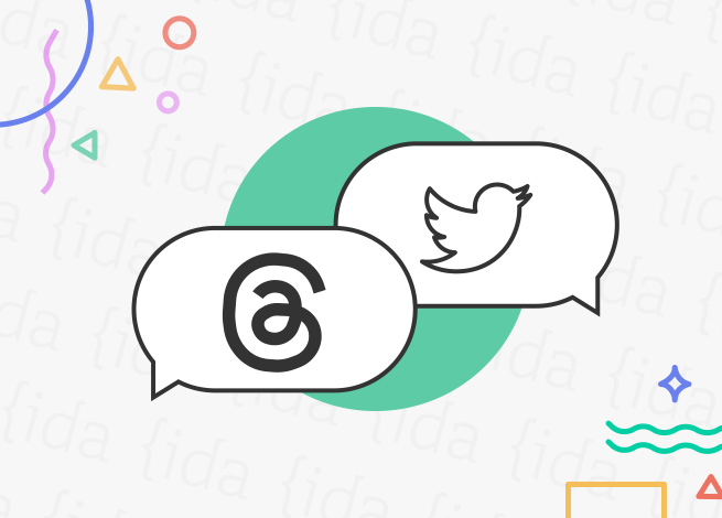 Logos de Threads y Twitter.